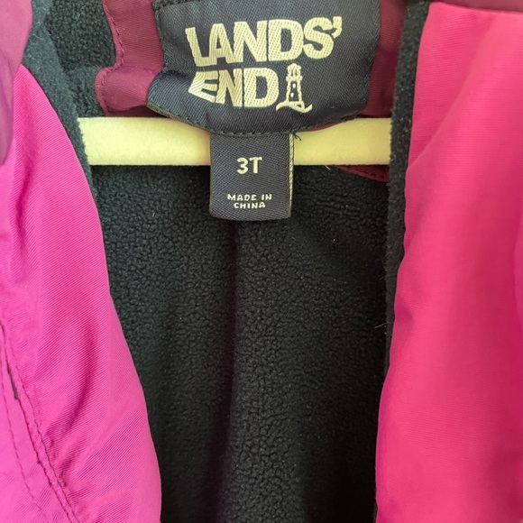 Lands’ End Girls Toddler Pink and Purple Snowsuit - Picture 3 of 5